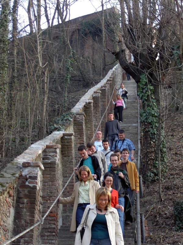 Choir return from workshop and rehearsal venue in Turin